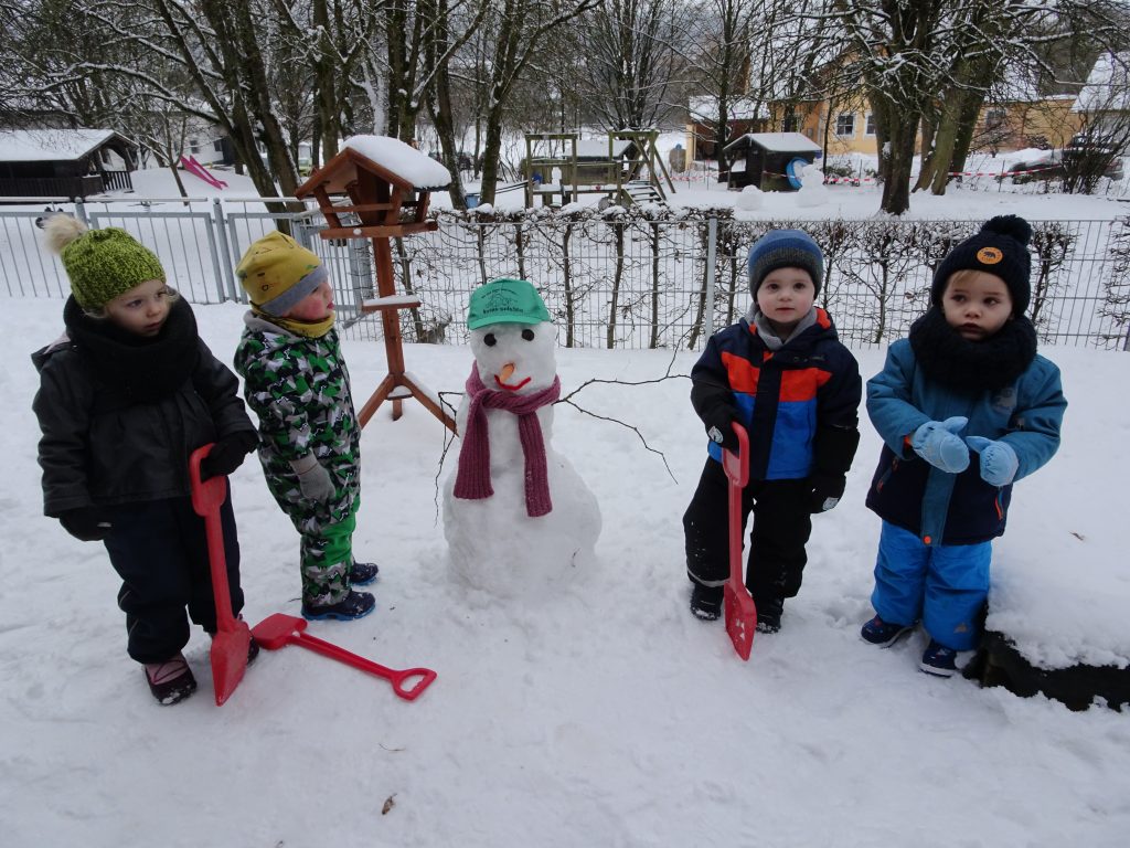 Ein Foto mit dem Schneemann